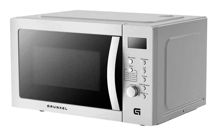 Grunkel Microondas MW-28AIRFRYER 4 en 1 con Grill, Convección y Air Fryer, 28L, Plateado