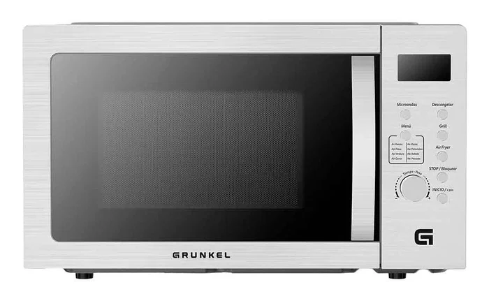Grunkel Microondas MW-28AIRFRYER 4 en 1 con Grill, Convección y Air Fryer, 28L, Plateado