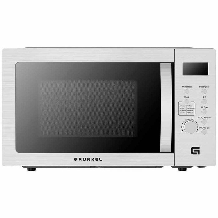 Grunkel Microondas MW-28AIRFRYER 4 en 1 con Grill, Convección y Air Fryer, 28L, Plateado