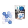 GSC Evolution Guirnalda LED de bolas de algodón azules, 1,35 m, Luz cálida