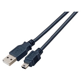EFB Elektronik Cable USB 2.0 de USB A a Mini-USB B, 1,5 m, Negro