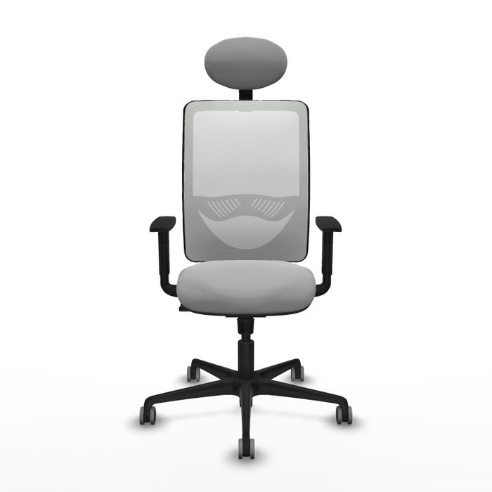 PIQUERAS Y CRESPO Silla de oficina Zulema con mecanismo Sincro, Gris claro y Blanco PIQUERAS Y CRESPO Silla de oficina Zulema con mecanismo Sincro, Gris claro y Blanco