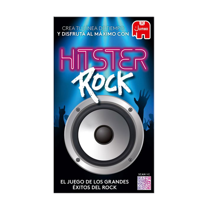 Diset 1110100855 Juego Hitster Rock, Juego de Mesa Musical para Ordenar Canciones Cronológicamente, Recomendado +16 Años