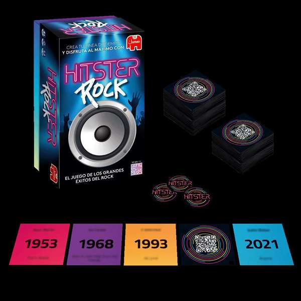 Diset - Juego Hitster Rock con más de 300 Grandes Éxitos en 6 Idiomas (Alemán, Inglés, Español, Francés, Italiano, Portugués) - Juego de Cartas Musical y Aplicación Gratuita Diset - Juego Hitster Rock con más de 300 Grandes Éxitos en 6 Idiomas (Alemán, Inglés, Español, Francés, Italiano, Portugués) - Juego de Cartas Musical y Aplicación Gratuita