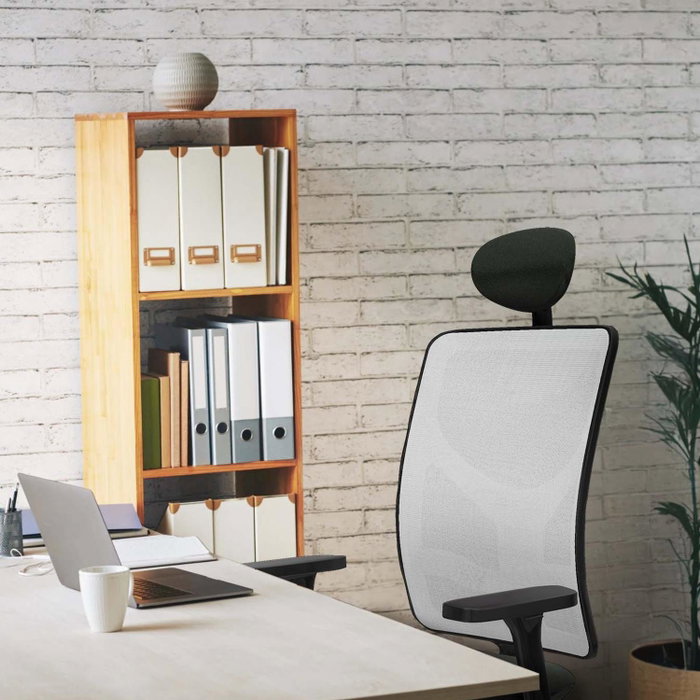 PIQUERAS Y CRESPO Silla de oficina Motilla Marrón y Blanco PIQUERAS Y CRESPO Silla de oficina Motilla Marrón y Blanco