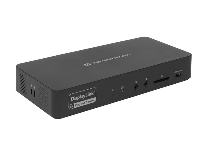 Conceptronic DONN31B Docking Station USB-C 17 Puertos, 100W PD, 2x HDMI 4K 60Hz, 2.5GbE, para Windows/Mac/Android