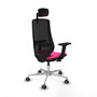 PIQUERAS Y CRESPO Silla de oficina Mardos Rosa y Negro con mecanismo Sincro/Traslack