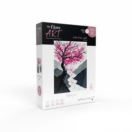 IMAGILAND Flow Art Crystal Art Sakura