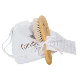 Carelia Cepillo Natural para Bebé con Bolsita de Algodón