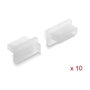 DeLOCK Cubierta antipolvo para HDMI-A hembra, 10 unidades, Silicona transparente