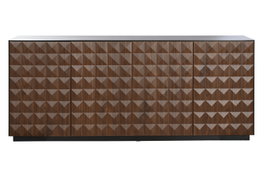 DKD Home Decor Buffet Rombos Marrón y Negro