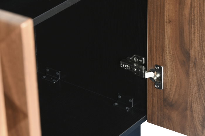 DKD Home Decor Buffet Rombos Marrón y Negro