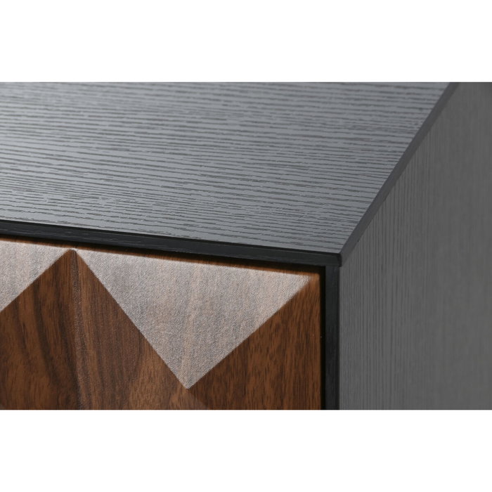 DKD Home Decor Buffet Rombos Marrón y Negro