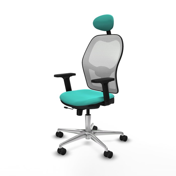 PIQUERAS Y CRESPO Silla de oficina Jorquera Turquesa y Blanco
