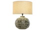 DKD Home Decor Lámpara de Sobremesa Aluminio Patinado Cobre y Beige