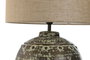 DKD Home Decor Lámpara de Sobremesa Aluminio Patinado Cobre y Beige