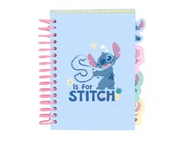 Safta Bloc de Notas Stitch A6, Agenda o Cuaderno de Papelería, Colección Stitch, Dimensiones 148x105 mm