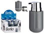 Berilo Dosificador Jabón Cerámica Gris Plata Ancho 7 cm Alto 14.5 cm Largo 8.5 cm Capacidad 350 ml (Set de 12)