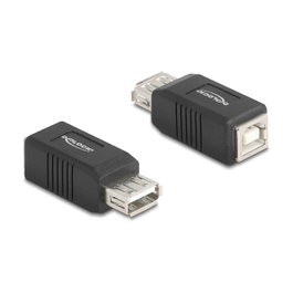 DeLOCK Adaptador USB 2.0 de USB Type-A hembra a USB Type-B hembra, 67203