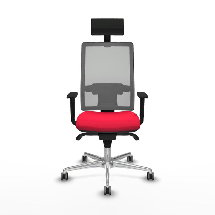 PIQUERAS Y CRESPO Silla de oficina Horna con mecanismo Sincro, Rojo y Gris PIQUERAS Y CRESPO Silla de oficina Horna con mecanismo Sincro, Rojo y Gris