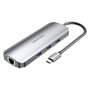 Vention Docking Station TOLHB con HDMI 4K, 3xUSB, USB-C PD, RJ45 y Lector de Tarjetas, Plata