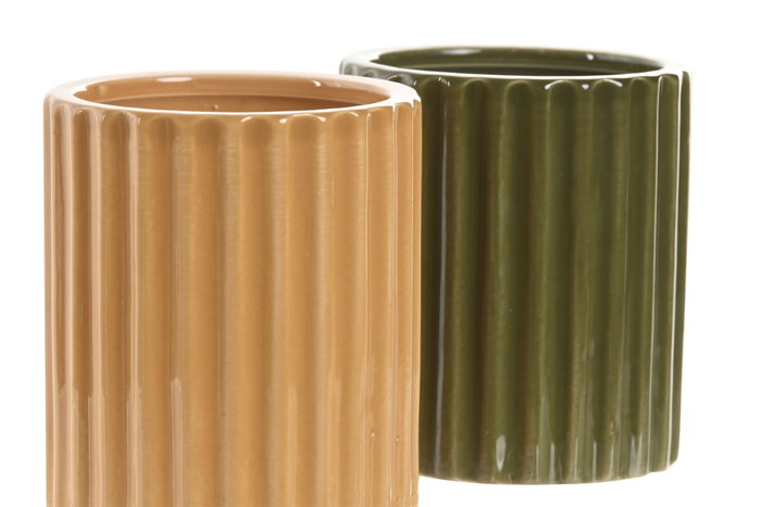 DKD Home Decor Vela Cera Parafina Ceramica Verde Mostaza 8 x 9 x 8 cm (6 Unidades) DKD Home Decor Vela Cera Parafina Ceramica Verde Mostaza 8 x 9 x 8 cm (6 Unidades)