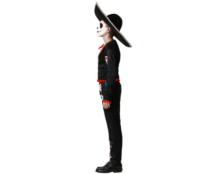 Disfraz Esqueleto Mariachi Camiseta Y Pantalón Para Niño Hombre 10-12 Años Halloween Día de Muertos Disfraz Esqueleto Mariachi Camiseta Y Pantalón Para Niño Hombre 10-12 Años Halloween Día de Muertos