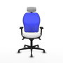 PIQUERAS Y CRESPO Silla de oficina Jorquera Blanco y Azul