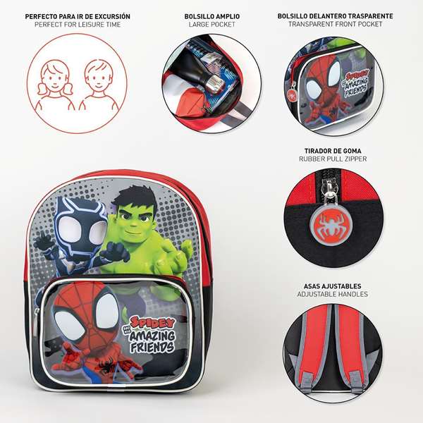Cerdá Mochila Infantil Spidey 25.0 x 30.0 x 1.2 cm