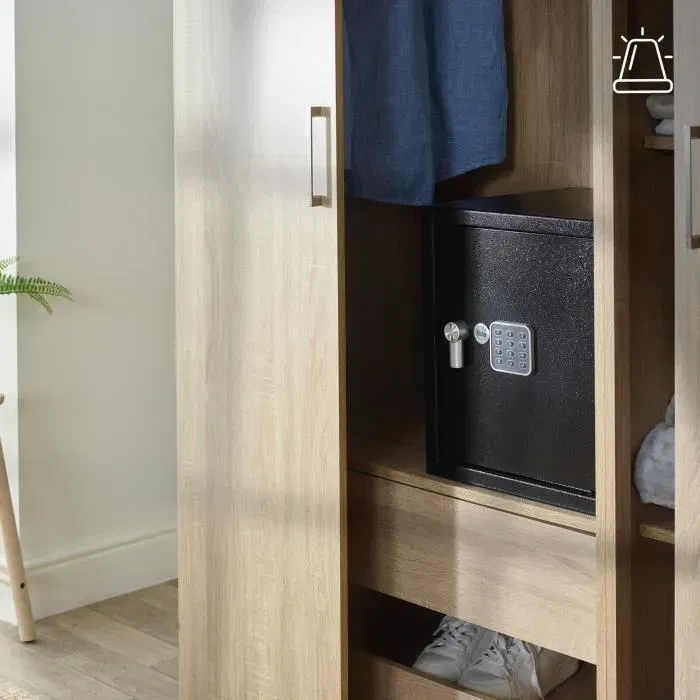 Yale Caja Fuerte Electrónica con Alarma YEC/390/DB2 Grande 40L 39x35x36cm