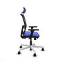 PIQUERAS Y CRESPO Silla de oficina Yunquera con mecanismo Sincro/Traslack Azul claro