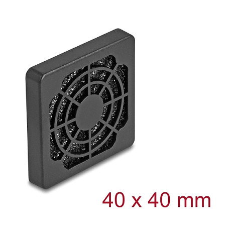 DeLOCK 67309 Rejilla para ventilador con filtro de polvo 40 x 40 mm Negro DeLOCK 67309 Rejilla para ventilador con filtro de polvo 40 x 40 mm Negro