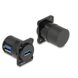 DeLOCK Módulo USB 5 Gbps Tipo-A hembra a hembra angular 90° 88067