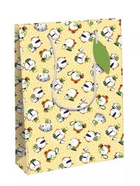 Bolsa De Papel Clairefontaine Excellia Decorado C/Asas 33X27X14Cm Colegas Pack De 6