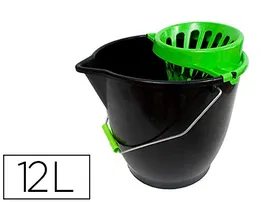 Blanca Cubo de Fregona con Escurridor Circular 13L Azul con Asa Metálica