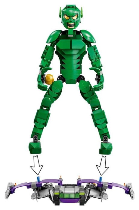 LEGO Marvel 76284 Duende Verde Minifigura de superhéroe de juguete para construir para niños