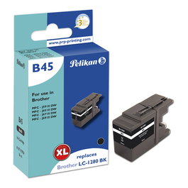Pelikan Cartucho de Tinta Compatible Brother B45 LC1280XL Negro Remanufacturado