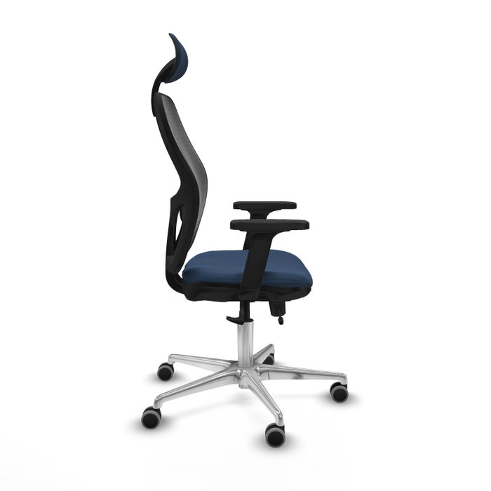 PIQUERAS Y CRESPO Silla de oficina Jorquera con mecanismo Sincro/Traslack Azul marino