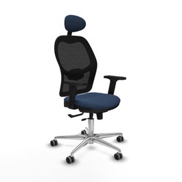 PIQUERAS Y CRESPO Silla de oficina Jorquera con mecanismo Sincro/Traslack Azul marino