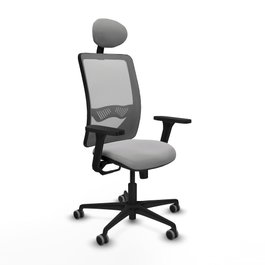 PIQUERAS Y CRESPO Silla de oficina Zulema con mecanismo Sincro, Gris