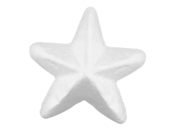 Liderpapel Figura Estrella Manualidades Espuma Blanca 4 cm Bolsa 6 Unidades