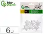 Liderpapel Figura Estrella Manualidades Espuma Blanca 4 cm Bolsa 6 Unidades