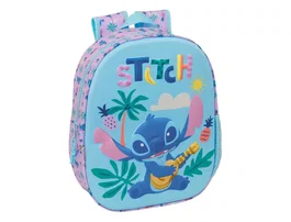 Safra Mochila 3D Stitch 330x270x100 mm - Mochila con diseño Stitch, dimensiones 33x27x10 cm