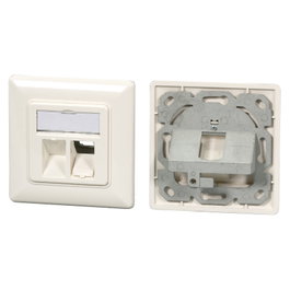 EFB Elektronik Rahmenset 2-Port para Keystones DIN49075 Blanco