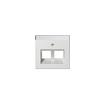 GIRA Abdeckung für Modular Jack 30° 2-fach reinweiss seidenmatt GIRA Abdeckung für Modular Jack 30° 2-fach reinweiss seidenmatt