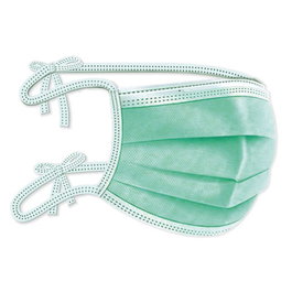 Mascarilla Quirurgica Iir 3 Capas Desechable Radex Con Cintas Verde Caja De 25