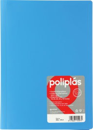 GRAFOPLAS Carpeta de fundas soldadas opacas azul cielo formato folio
