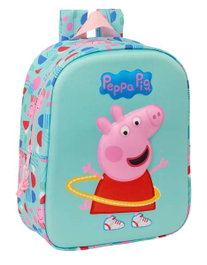 Safta Mochila de Guardería 3D Peppa Pig Rojo