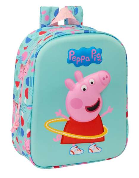 Safta Mochila de Guardería 3D Peppa Pig Rojo