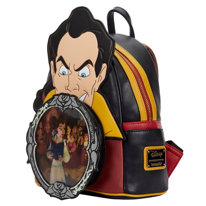 Loungefly Mochila Villanos Escena Gaston La Bella y la Bestia Disney 22.5x26.25x11.25cm Loungefly Mochila Villanos Escena Gaston La Bella y la Bestia Disney 22.5x26.25x11.25cm